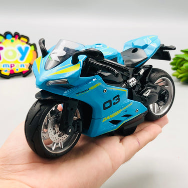 1:12 Diecast Pullback Danger Model Bike - 1Pc